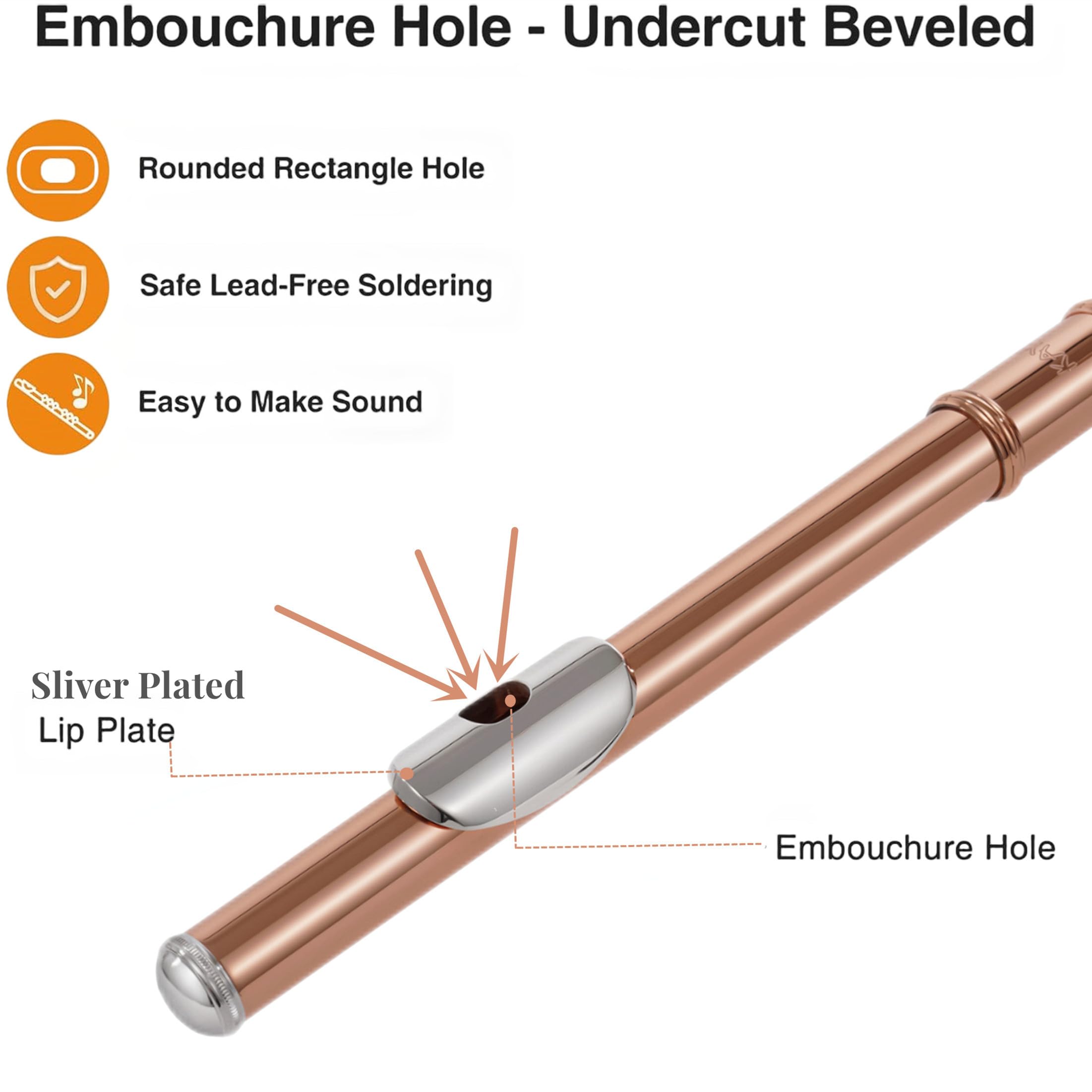 KAYATA Flutes, Closed Hole C 16 Keys Flute Instrument, Student Flute for Beginner Advanced Player with Flute Cleaning Kit, Carry